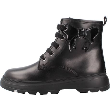 Baskets bébé fille en cuir kiddartah Blanc c1m9b+Noir c9999 8 - vertbaudet enfant 