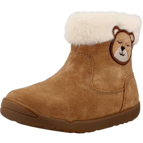 Baskets enfant fille en cuir macchia Brun clair c6627 4 - vertbaudet enfant 