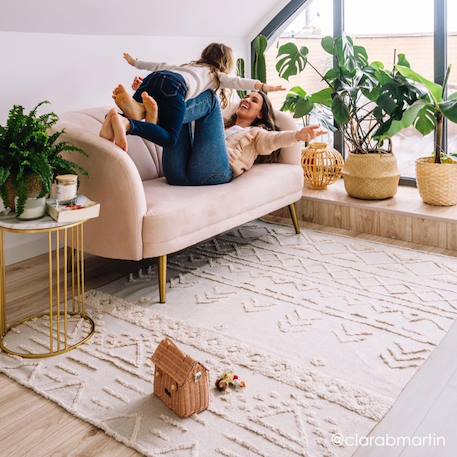 Tapis lavable tribu naturel Beige 2 - vertbaudet enfant 