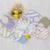 Lot de 3 bavoirs naissance gots happy fruits bleu Blanc, bleu 4 - vertbaudet enfant 