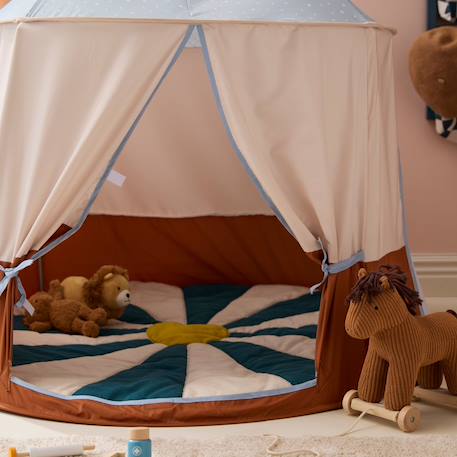 Tente de jeu circus bleu Bleu, écru, marron 4 - vertbaudet enfant 