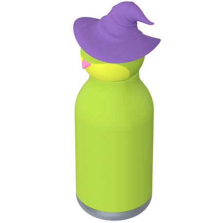 Gourde isotherme spookie sorcière (460 ml) Vert, violet, noir 2 - vertbaudet enfant 