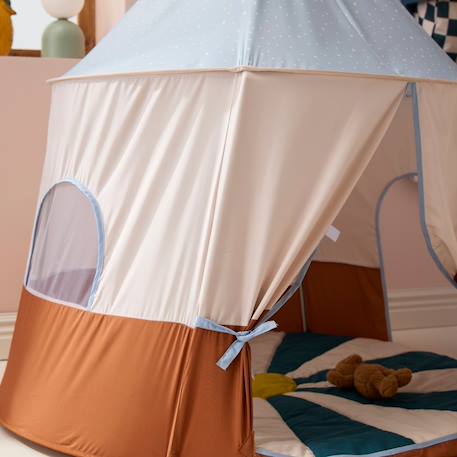 Tente de jeu circus bleu Bleu, écru, marron 3 - vertbaudet enfant 