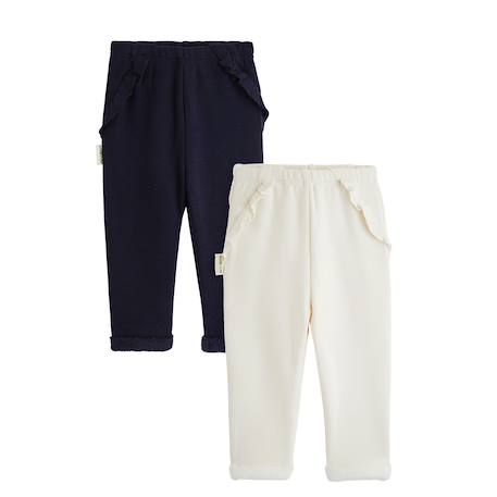 Lot de 2 leggings bébé en molleton ultra chaud ilana Bleu 2 - vertbaudet enfant 