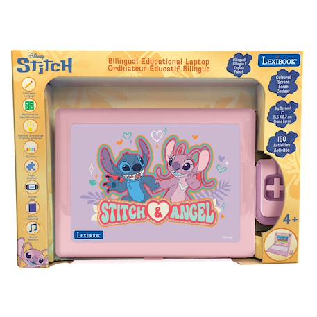 Ordinateur éducatif couleur angel stitch en/fr ROSE 3 - vertbaudet enfant 