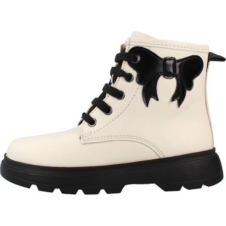 Baskets bébé fille en cuir kiddartah Blanc c1m9b+Noir c9999 2 - vertbaudet enfant 