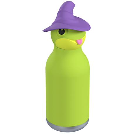 Gourde isotherme spookie sorcière (460 ml) Vert, violet, noir 3 - vertbaudet enfant 
