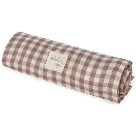 Lange praliné vichy moka (120x120 cm) Marron 1 - vertbaudet enfant 