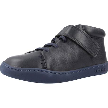 Baskets enfant garçon en cuir touring Bleu 4 - vertbaudet enfant 