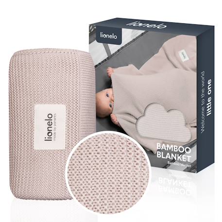 Couverture bébé bamboo blanket 100 x 75 cm en bambou, thermorégulatrice, antibactérienne et hypoallergénique Beige sand+Blue+Grey+Pink 1 - vertbaudet enfant 