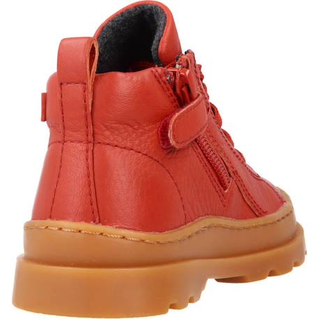 Bottes bébé garçon en cuir brutus Rouge 3 - vertbaudet enfant 