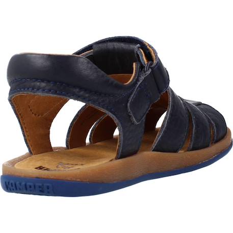 Sandales enfant garçon en cuir bicho Bleu marine 3 - vertbaudet enfant 
