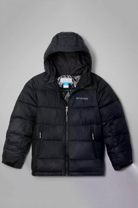 Veste enfant garçon à capuche pike lake ii Noir 010+Rouge 845 1 - vertbaudet enfant 