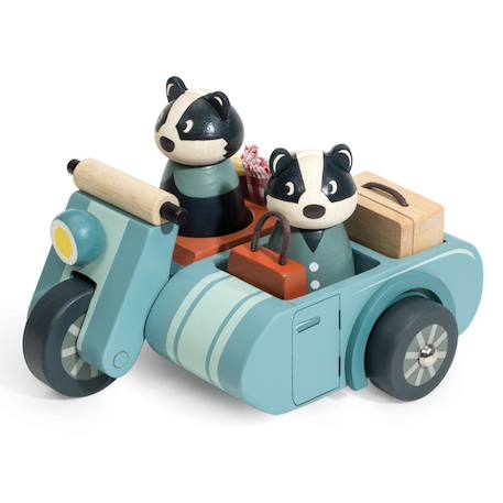 Figurine balade à moto des blaireaux Multicolor 1 - vertbaudet enfant 