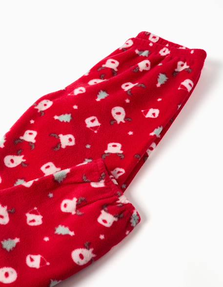 Pyjama Noel en polaire avec broderie de renne Blanc 4 - vertbaudet enfant 