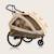 Remorque vélo 2en1 cama pour 2 enfants jusqu’à 6 ans avec fonction poussette tout-terrain Grey graphite+Grey stone 9 - vertbaudet enfant 