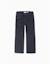 Pantalon à coupe droite en velours côtelé Beige+Bleu foncé 4 - vertbaudet enfant 