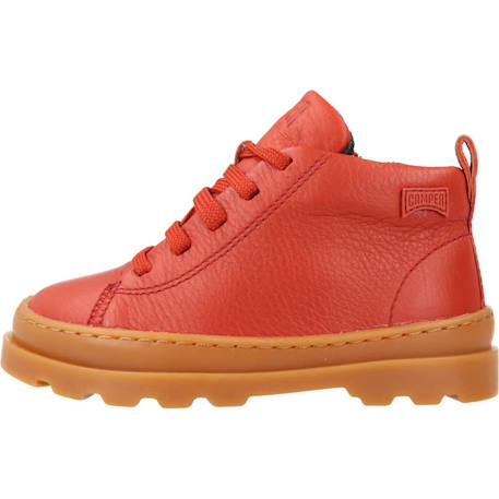 Bottes bébé garçon en cuir brutus Rouge 2 - vertbaudet enfant 