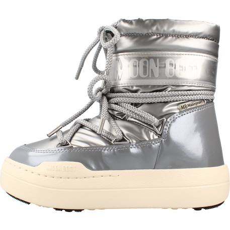 Bottes fille modèle mb jr park boot Argent+Rouge 2 - vertbaudet enfant 