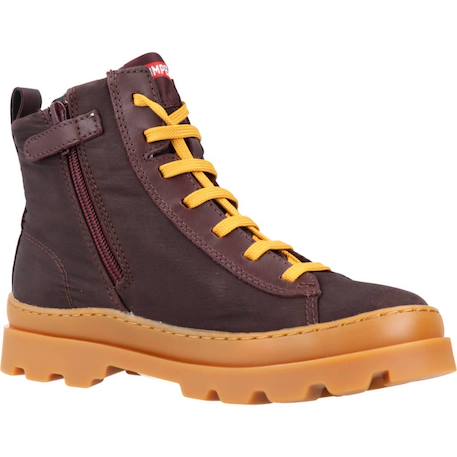 Bottes enfant garçon en cuir brutus Marron foncé 5 - vertbaudet enfant 