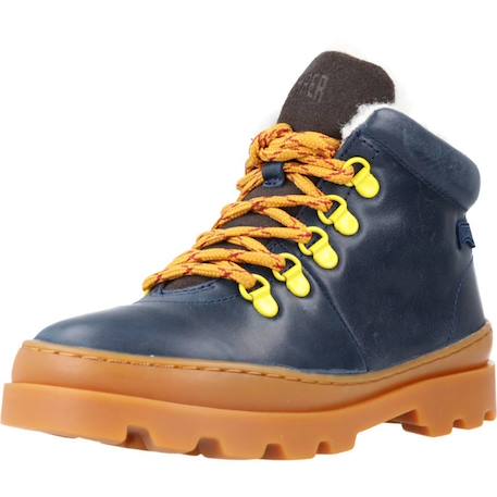Bottes enfant garçon en cuir brutus Bleu marine 4 - vertbaudet enfant 