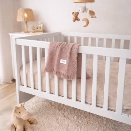 Couverture en mousseline muslin blanket 70 x 100 cm en coton, 6 couches, respirante et polyvalente Dove grey+Dusty pink+Natural cream+Stone blue 8 - vertbaudet enfant 