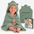 Serviette de bain à capuche muslin hooded towel 80 x 80 cm en mousseline 100 % coton, douce et absorbante Beige sand+Green forest+Grey sky+Pink baby 7 - vertbaudet enfant 