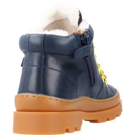 Bottes enfant garçon en cuir brutus Bleu marine 3 - vertbaudet enfant 