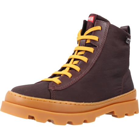 Bottes enfant garçon en cuir brutus Marron foncé 4 - vertbaudet enfant 