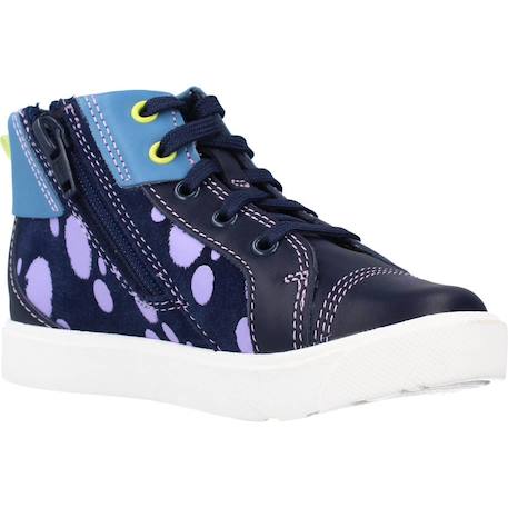 Baskets bébé fille en cuir city scare Bleu navy 5 - vertbaudet enfant 