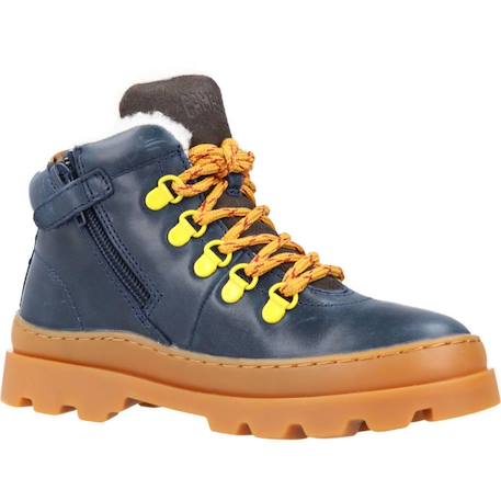 Bottes enfant garçon en cuir brutus Bleu marine 5 - vertbaudet enfant 