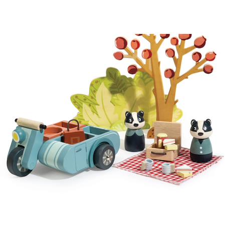 Figurine balade à moto des blaireaux Multicolor 3 - vertbaudet enfant 