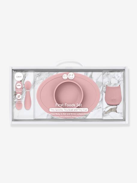 Coffret-repas 4 pièces First food set en silicone ROSE 3 - vertbaudet enfant 