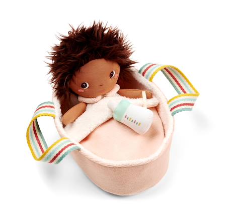 Poupée 21 cm et son couffin Misha Rose 2 - vertbaudet enfant 