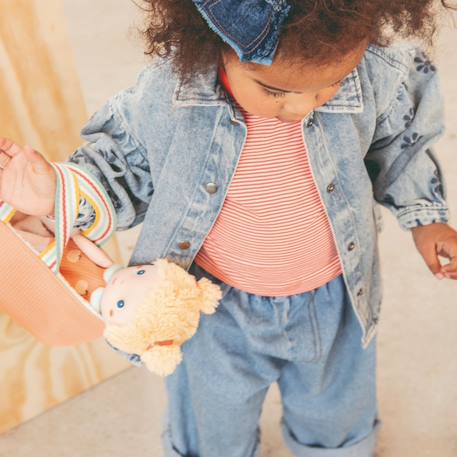 Poupée 21 cm et son couffin mela Rose saumon 6 - vertbaudet enfant 