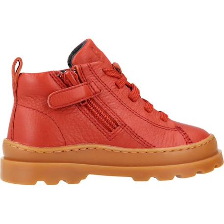 Bottes bébé garçon en cuir brutus Rouge 1 - vertbaudet enfant 