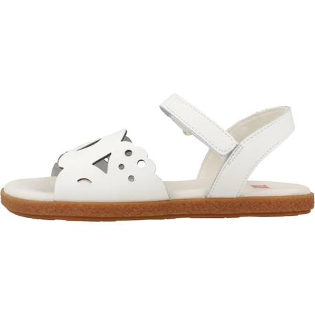 Sandales enfant fille en cuir tws Blanc 2 - vertbaudet enfant 