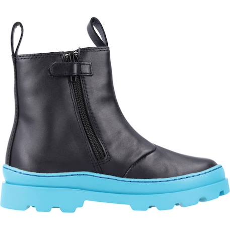 Bottes enfant garçon en cuir brutus Noir 1 - vertbaudet enfant 