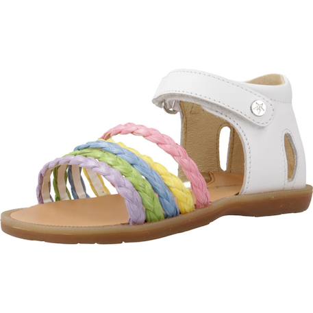 Sandales bébé fille en cuir rubino Blanc blanco 4 - vertbaudet enfant 
