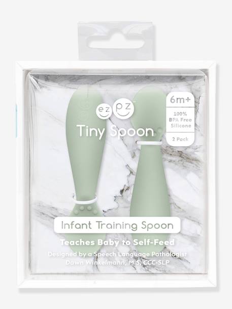 Lot de 2 cuillères 1er âge Tiny spoon en silicone VERT AMANDE 2 - vertbaudet enfant 
