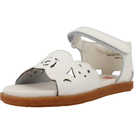 Sandales enfant fille en cuir tws Blanc 4 - vertbaudet enfant 