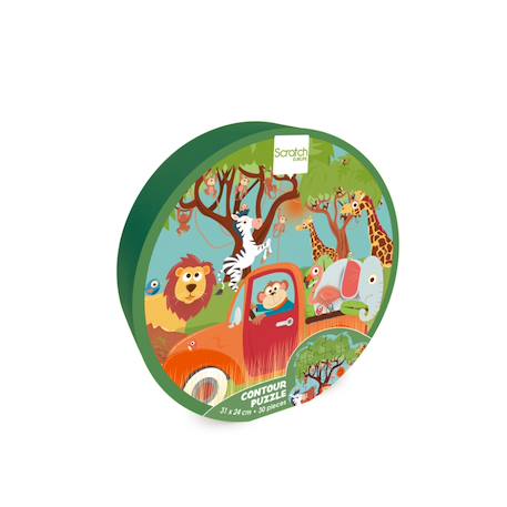 Puzzle contour puzzle - safari 30 pièces Multicolor 1 - vertbaudet enfant 