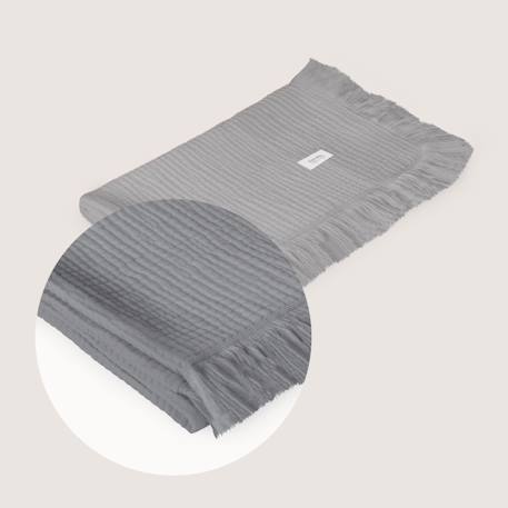 Couverture en mousseline muslin blanket 70 x 100 cm en coton, 6 couches, respirante et polyvalente Dove grey+Dusty pink+Natural cream+Stone blue 5 - vertbaudet enfant 