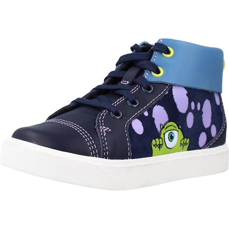 Baskets bébé fille en cuir city scare Bleu navy 4 - vertbaudet enfant 