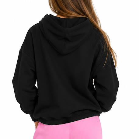 Sweat fille hoodie Noir 3 - vertbaudet enfant 