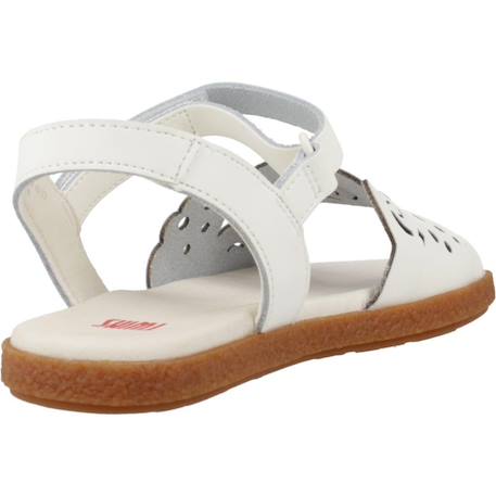 Sandales enfant fille en cuir tws Blanc 3 - vertbaudet enfant 
