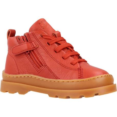 Bottes bébé garçon en cuir brutus Rouge 5 - vertbaudet enfant 