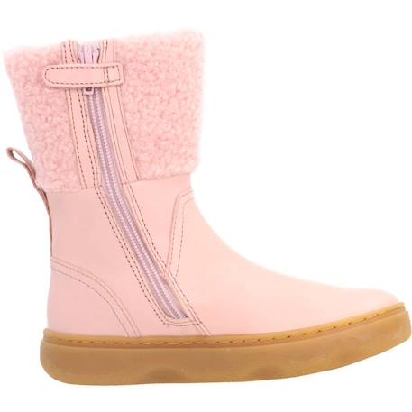 Bottes enfant fille en cuir kiddo Rose 1 - vertbaudet enfant 