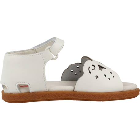 Sandales enfant fille en cuir tws Blanc 1 - vertbaudet enfant 