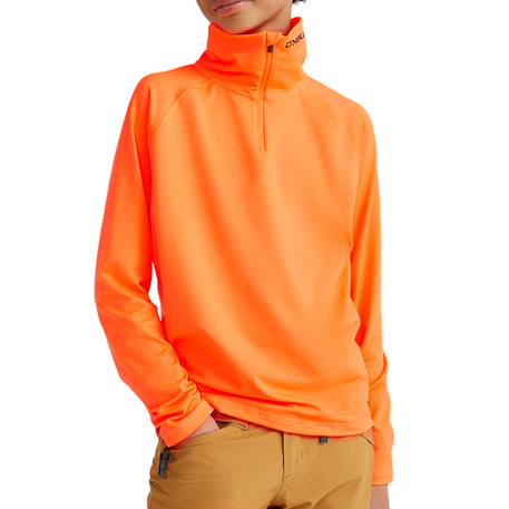 Polaire à demi-zip garçon clime Noir+Orange 4 - vertbaudet enfant 